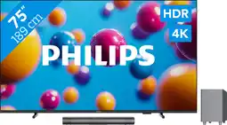 Coolblue Philips 75'' PUS7000 4K (2025) + Philips TAB6100 aanbieding