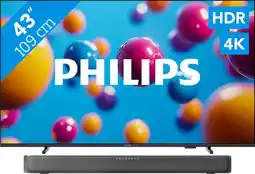 Coolblue Philips 43'' PUS7000 4K (2025) + Philips TAB5109 aanbieding