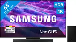 Coolblue Samsung 65 Neo QLED QN82F 4K (2025) + Samsung HW-B66CF Zwart aanbieding