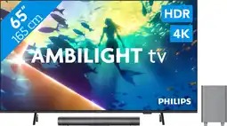 Coolblue Philips Ambilight 65 PUS8000 4K (2025) + Philips TAB6100 aanbieding