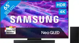 Coolblue Samsung 65 Neo QLED QN82F 4K (2025) + Samsung HW-B66CF Noir aanbieding