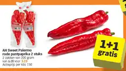 Albert Heijn AH Sweet Palermo rode puntpaprika 2 stuks aanbieding