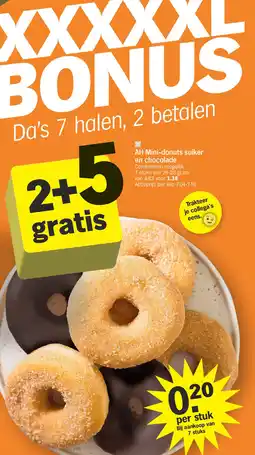Albert Heijn AH Mini-donuts suiker en chocolade aanbieding