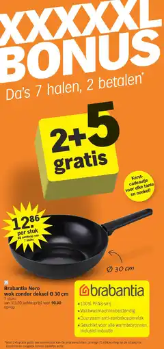 Albert Heijn Brabantia Nero wok zonder deksel Ø 30 cm aanbieding