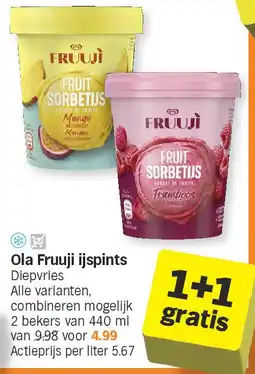 Albert Heijn Ola Fruuji ijspints aanbieding