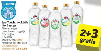 Albert Heijn Spa Touch mocktails literflessen aanbieding