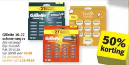 Albert Heijn Gillette 10-22 scheermesjes aanbieding