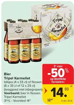 Carrefour Bier Tripel Karmeliet aanbieding