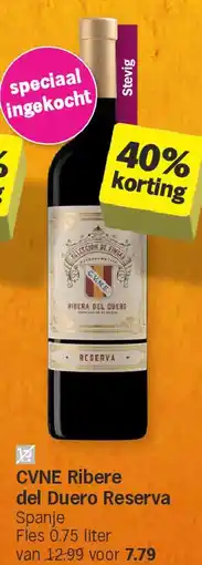 Albert Heijn CVNE Ribere del Duero Reserva aanbieding