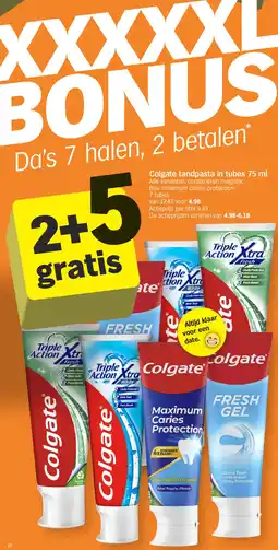 Albert Heijn Colgate tandpasta in tubes 75 ml aanbieding