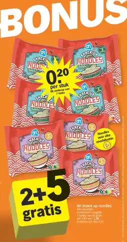 Albert Heijn AH Snack up noodles aanbieding