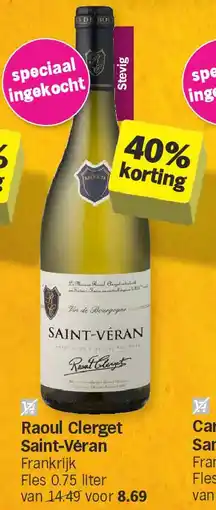 Albert Heijn Raoul Clerget Saint-Véran aanbieding