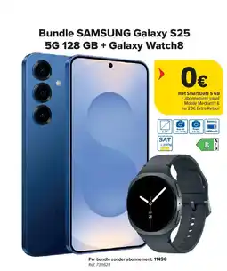 Carrefour Bundle SAMSUNG Galaxy S25 5G 128 GB + Galaxy Watch8 aanbieding