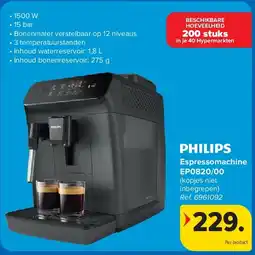 Carrefour Espressomachine EP0820/00 aanbieding
