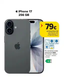 Carrefour iPhone 17 256 GB aanbieding