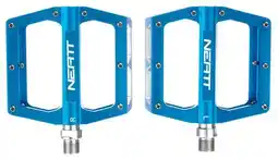 Decathlon Neatt Attack V2 Flat Pedals 8 Pins Blue aanbieding