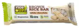 Albert Heijn RiceUp Brown rice bar white chocolate bel aanbieding