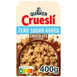 Albert Heijn Quaker Cruesli zero sugar added chocolate aanbieding