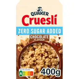 Albert Heijn Quaker Cruesli zero sugar added chocolate aanbieding