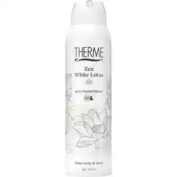 Albert Heijn Therme Zen white lotus anti-transpirant spray aanbieding