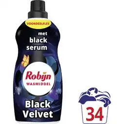 Albert Heijn Robijn Black velvet wasmiddel voordeelfles aanbieding