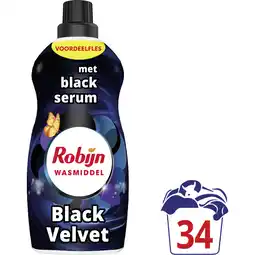 Albert Heijn Robijn Black velvet wasmiddel voordeelfles aanbieding