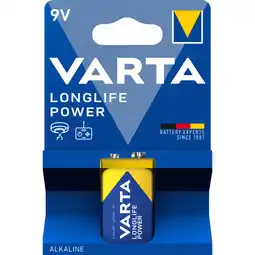 Albert Heijn Varta Longlife power 9V alkaline batterijen aanbieding