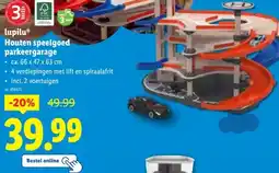 Lidl lupilu Houten speelgoed parkeergarage aanbieding