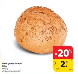 Carrefour Meergranenbrood Milo aanbieding