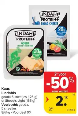 Carrefour Kaas Lindahls aanbieding