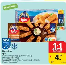 Carrefour Fish sticks Iglo aanbieding