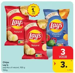 Carrefour Chips Lay’s aanbieding