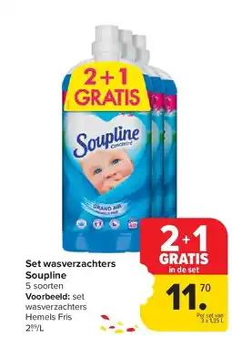 Carrefour Set wasverzachters Soupline aanbieding