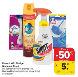 Carrefour Canard WC, Pledge, Glade en Shout aanbieding