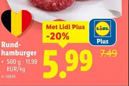Lidl Rund- hamburger aanbieding