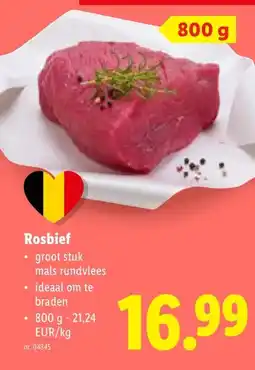 Lidl Rosbief aanbieding