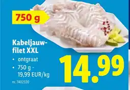 Lidl Kabeljauw- filet XXL aanbieding
