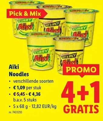 Lidl Aïki Noodles aanbieding