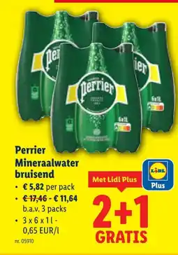 Lidl Perrier Mineraalwater bruisend aanbieding