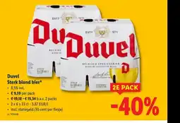 Lidl Duvel Sterk blond bier aanbieding