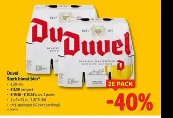 Lidl Duvel Sterk blond bier aanbieding