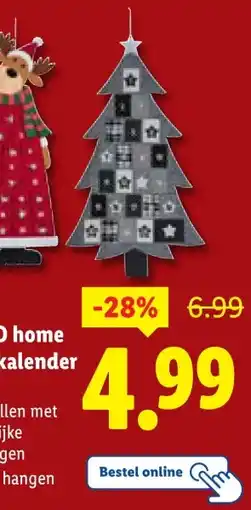 Lidl LIVARNO home Adventskalender vilt aanbieding