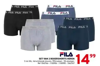 Trafic Fila set van 2 boxershorts heren aanbieding