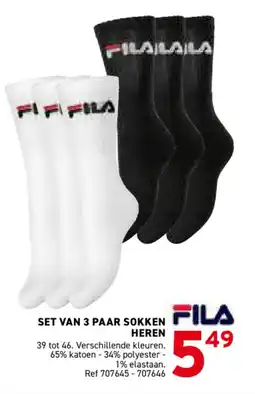 Trafic Set van 3 paar sokken heren aanbieding