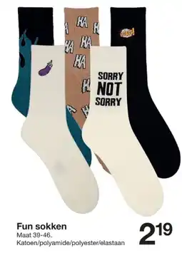 Zeeman Fun sokken aanbieding