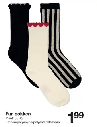 Zeeman Fun sokken aanbieding