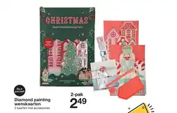 Zeeman Diamond painting wenskaarten aanbieding