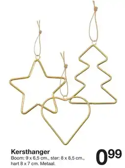 Zeeman Kersthanger aanbieding