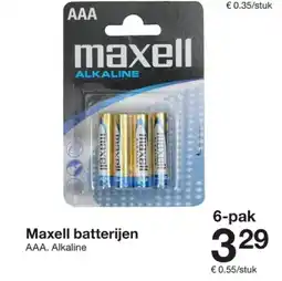 Zeeman Maxell batterijen aanbieding