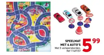Trafic Speelmat met 4 auto's aanbieding
